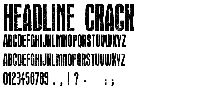 Headline Crack font